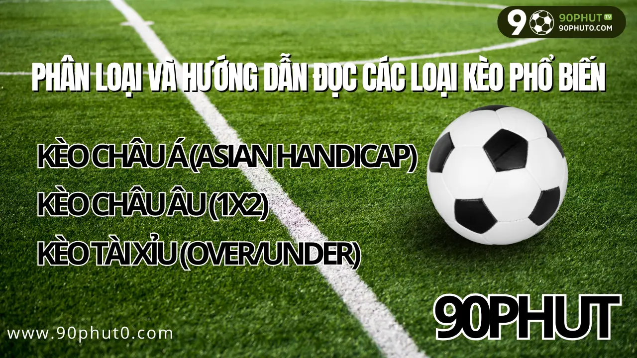 Hướng dẫn phân loại và đọc hiểu các loại kèo phổ biến trong cá cược bóng đá
